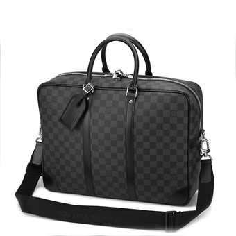 LOUIS VUITTON ルイヴィトン ダミエグラフィット コピー ポルト ドキュマンヴォワヤージュGM N41123 バッグ ブリーフケース メンズ ブラック